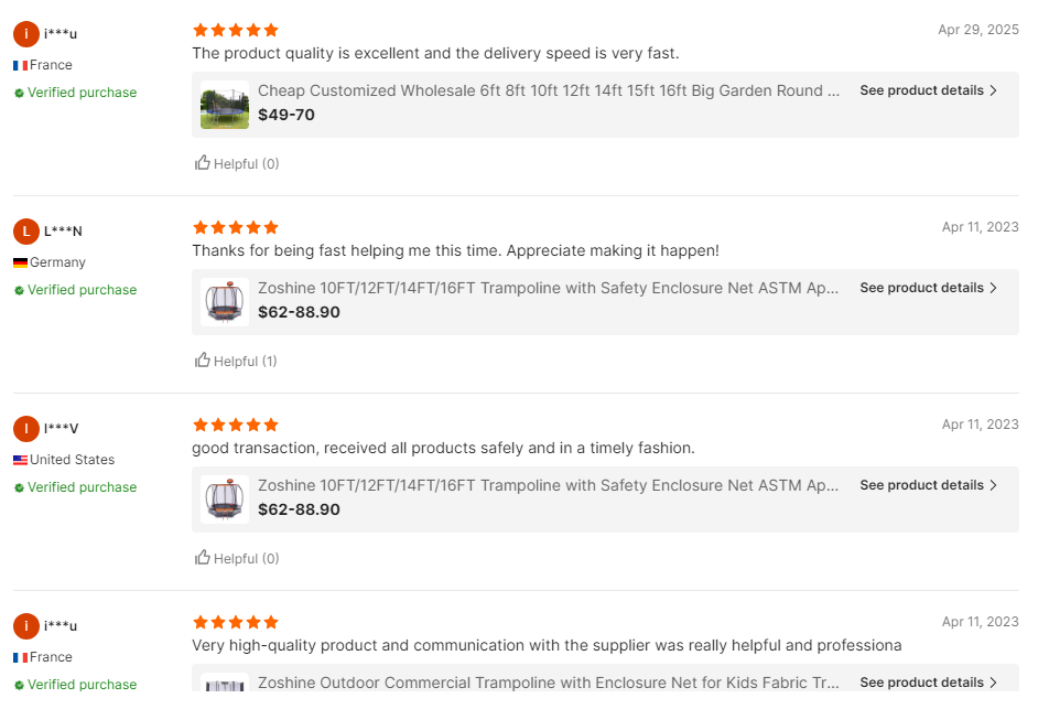 Examen de la boutique