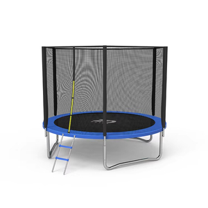 Trampoline ext&eacute;rieur &agrave; poteau droit avec filet de s&eacute;curit&eacute;