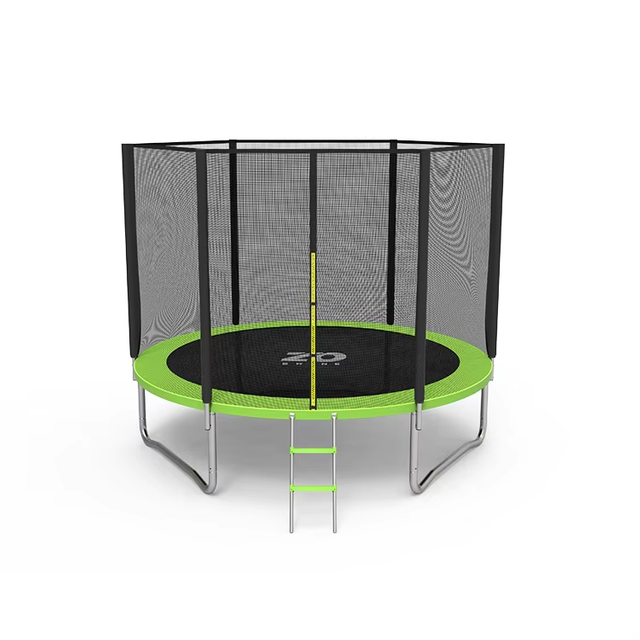 Trampoline ext&eacute;rieur &agrave; poteau droit avec filet de s&eacute;curit&eacute;