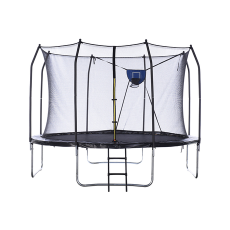 Trampoline ext&eacute;rieur professionnel en forme de 7 avec filet de s&eacute;curit&eacute;