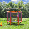 Trampoline ovale durable pour enfants avec filet de s&eacute;curit&eacute;