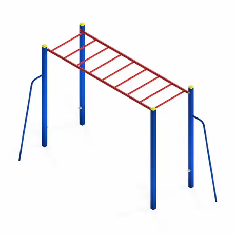 Magnifique Monkey Bar Rouge Et Bleu