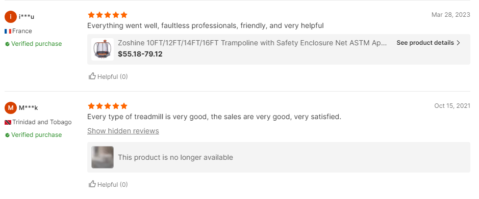  Avis sur les magasins