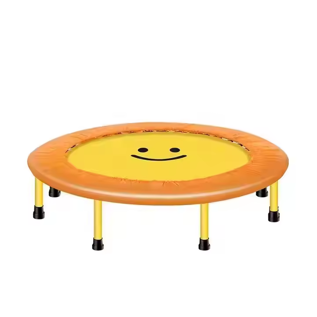 Trampoline de fitness pour enfants Yellow Smile &agrave; usage int&eacute;rieur