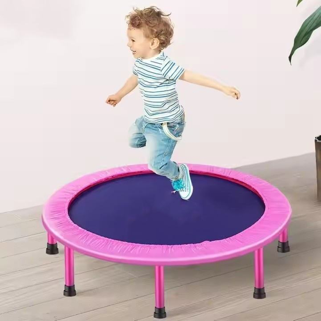 Trampoline de fitness pour enfants Yellow Smile &agrave; usage int&eacute;rieur