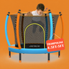 Trampoline pour enfants de 55 pouces avec filet de s&eacute;curit&eacute; int&eacute;rieur et ext&eacute;rieur