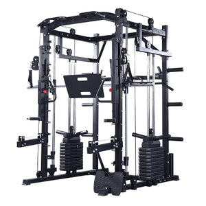  Smith Machine tout-en-un, charge maximale de 400KG, support d'alimentation pour salle de sport &agrave; domicile
