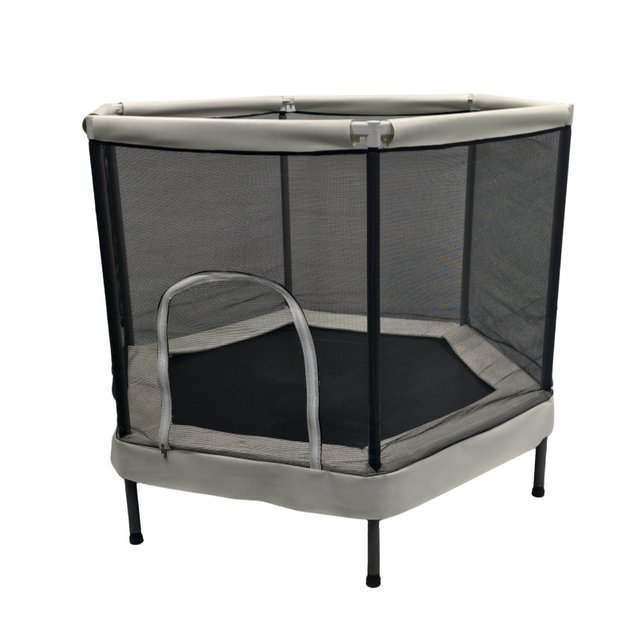 Trampoline hexagonal pour enfants de 5 pieds avec filet de s&eacute;curit&eacute;