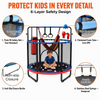 Trampoline pour enfants 5 en 1 de 55 pouces avec anneaux de balan&ccedil;oire pour sac de boxe