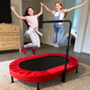 Trampoline ovale Twins de 56 pouces pliable avec poign&eacute;e int&eacute;rieure