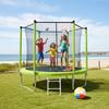 Trampoline rond ext&eacute;rieur avec filet de s&eacute;curit&eacute; pour panier de basket