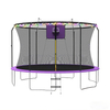 Trampoline ext&eacute;rieur de luxe en forme de 7 avec panier de basket-ball &agrave; lumi&egrave;res LED