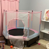 Trampoline pour enfants 3 en 1 de 60 pouces avec fosse &agrave; balles de panier de basket-ball