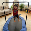 Trampoline ovale Twins de 56 pouces pliable avec poign&eacute;e int&eacute;rieure