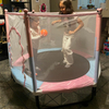 Trampoline pour enfants 3 en 1 de 60 pouces avec fosse &agrave; balles de panier de basket-ball