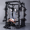  Smith Machine tout-en-un, charge maximale de 400KG, support d'alimentation pour salle de sport &agrave; domicile