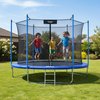 Trampoline rond ext&eacute;rieur avec filet de s&eacute;curit&eacute; pour panier de basket